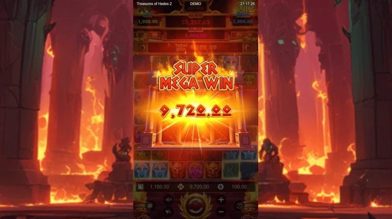 Treasures of Hades 2 – Super Mega Win in de Free Spins ronde met een progressieve multiplier